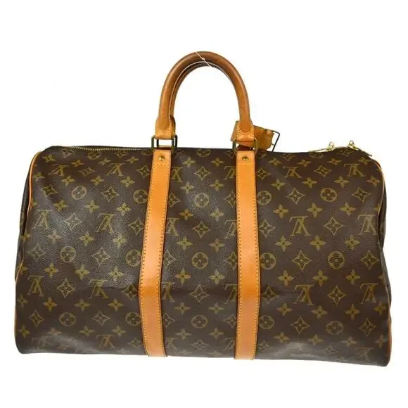 AUTHENTIC LOUIS VUITTON KEEPALL 45 DUFFLE TRAVEL HANDBAG MONOGRAM SP0950 - Picture 2 of 10